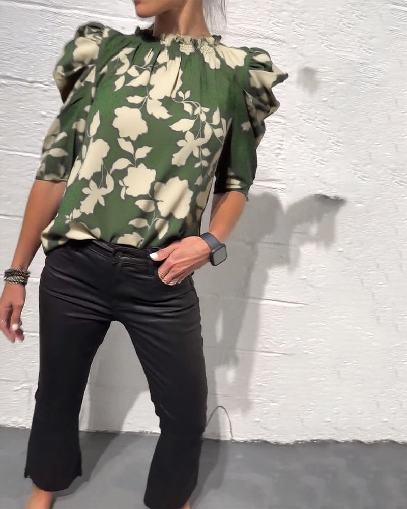 Philippa - Blouse pompmouw ruche