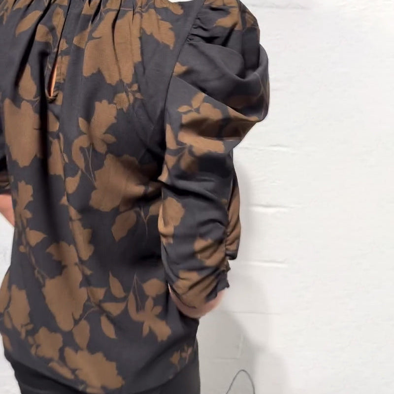 Philippa - Blouse pompmouw ruche