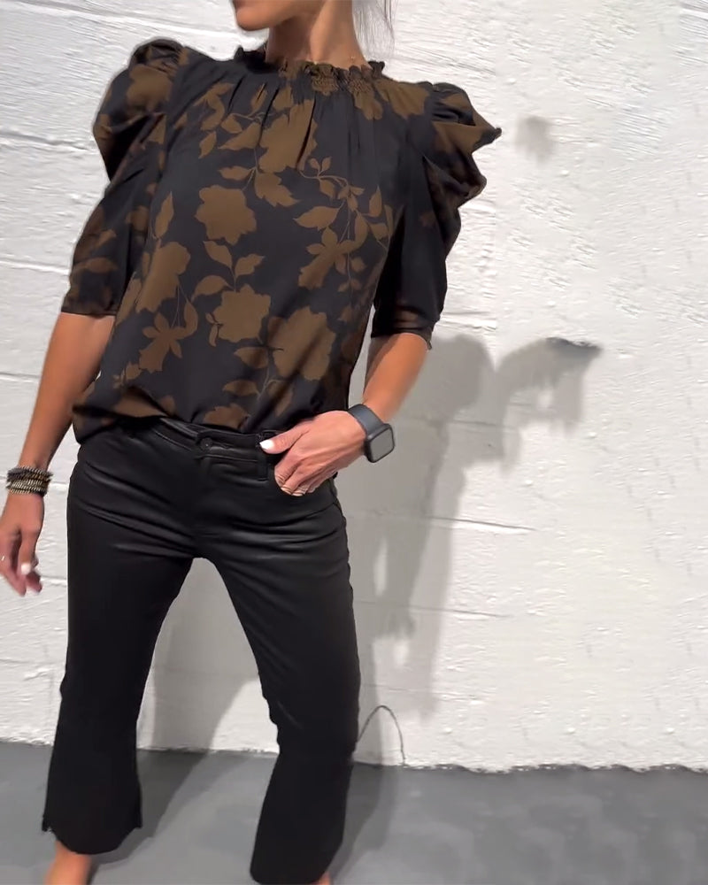 Philippa - Blouse pompmouw ruche
