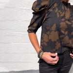 Philippa - Blouse pompmouw ruche