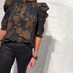 Philippa - Blouse pompmouw ruche