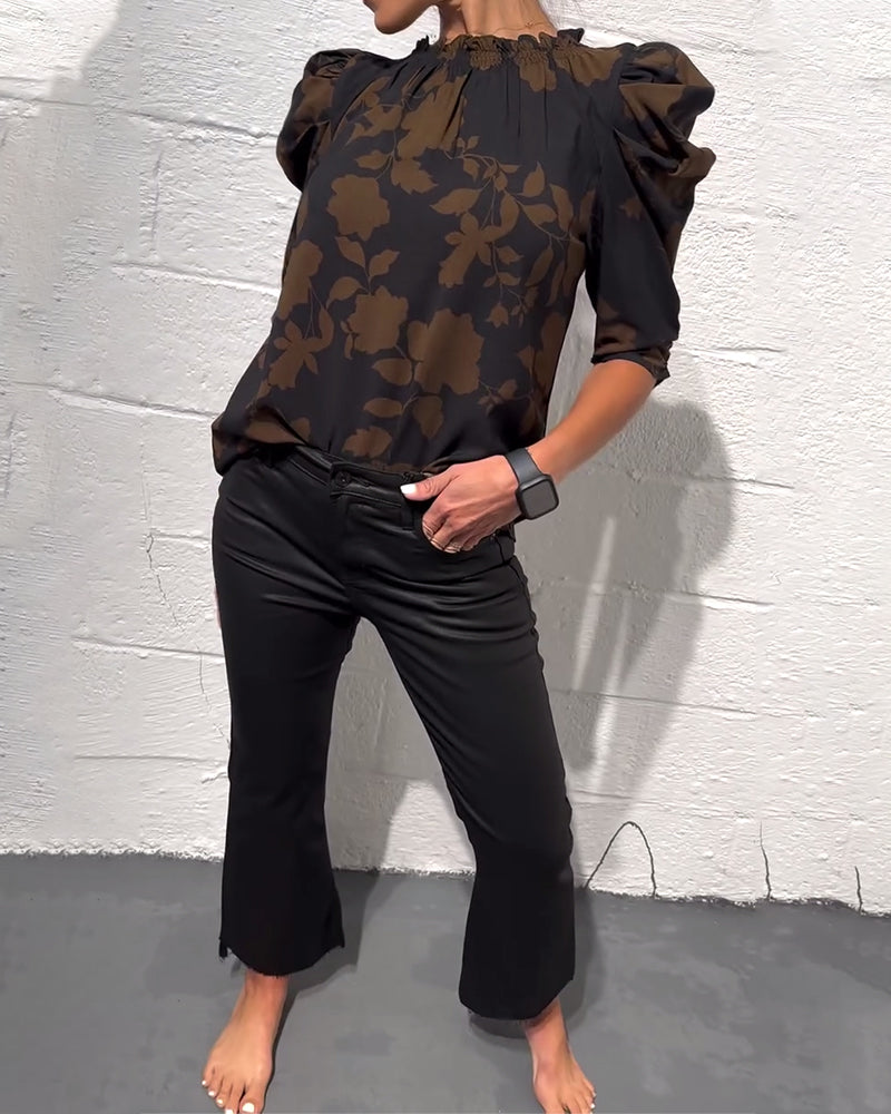 Philippa - Blouse pompmouw ruche