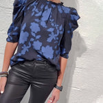 Philippa - Blouse pompmouw ruche