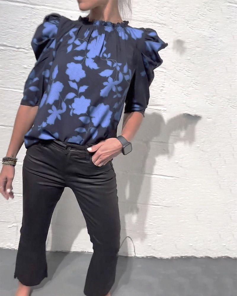 Philippa - Blouse pompmouw ruche