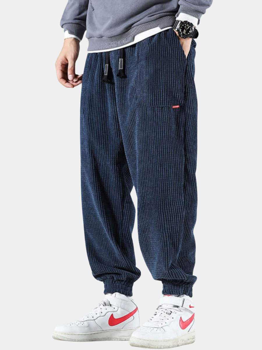 Pieter - Heren joggingbroek van ribfluweel