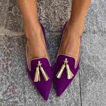 Portia – Boho Loafers with Fringes