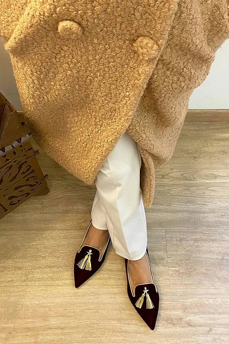 Portia – Boho Loafers with Fringes