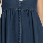 Rachel - Lange vintage denimjurk van zacht katoen