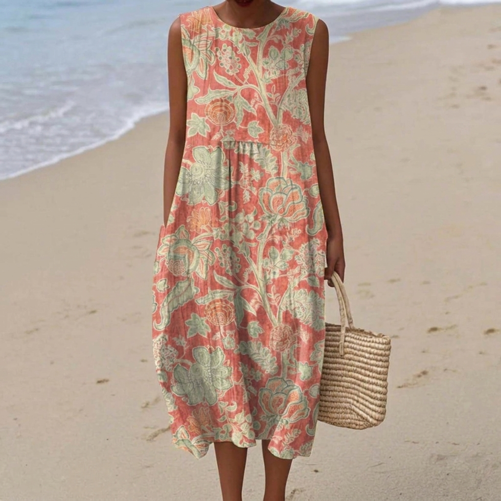 Raya - Mouwloze midi-jurk