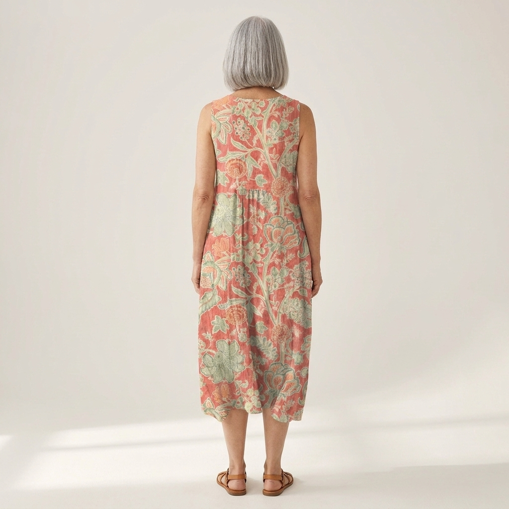 Raya - Mouwloze midi-jurk