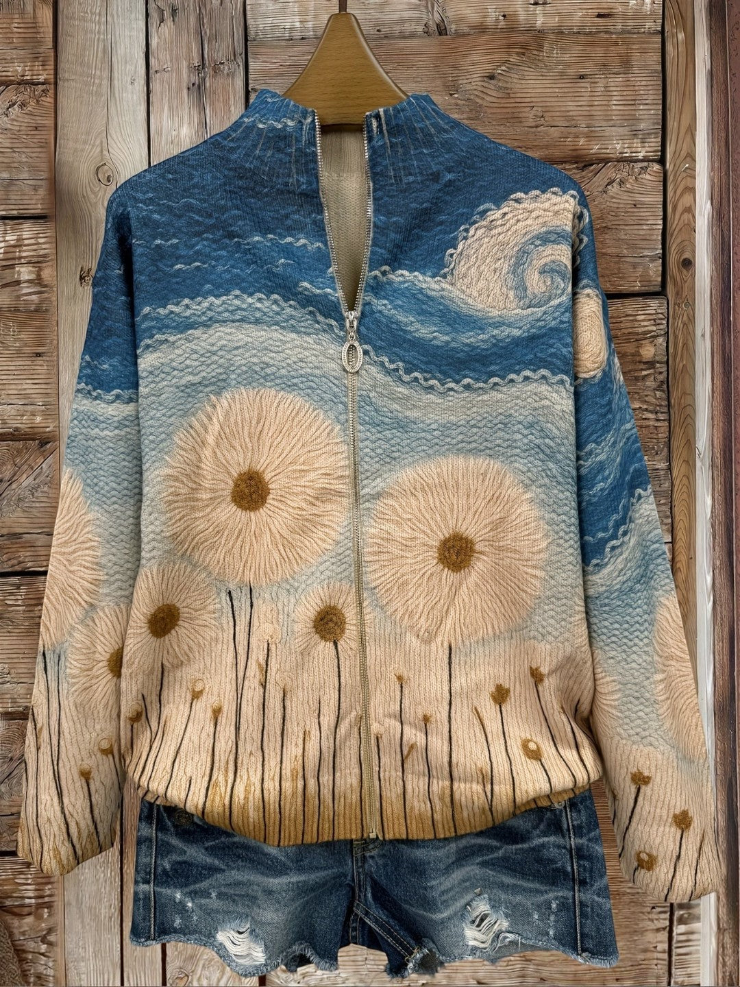 Renate - Vest met paardenbloemmotief