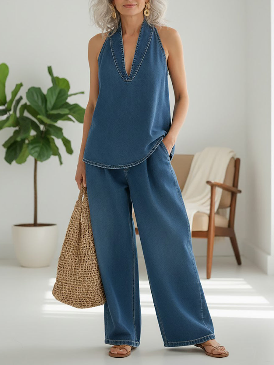 Rhode - Tweedelige denimset met vintagewassing