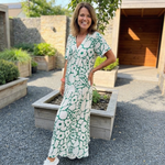 Romy - Losse jurk met V-hals en print