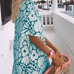 Romy - Losse jurk met V-hals en print