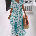 Romy - Losse jurk met V-hals en print
