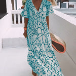 Romy - Losse jurk met V-hals en print