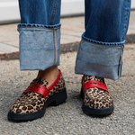 Roxie - Mocassins met dierenprint