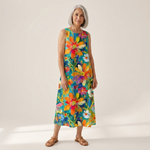Sandra - Mouwloze midi-jurk