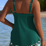 Sanne - Gestreepte Tankini met Tweedelige Strandshort