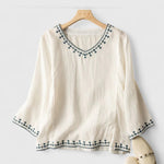 Sanneke - Elegante blouse met V-hals