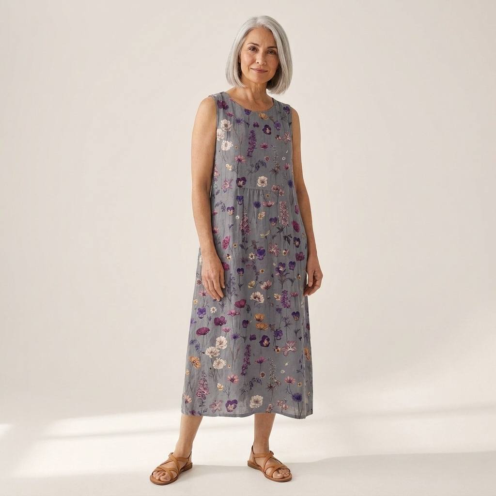 Sera - Mouwloze midi-jurk