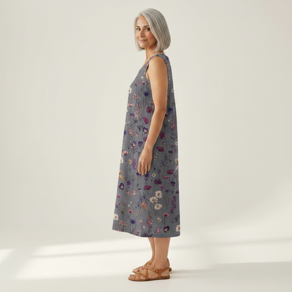 Sera - Mouwloze midi-jurk