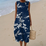 Tess - Mouwloze midi-jurk