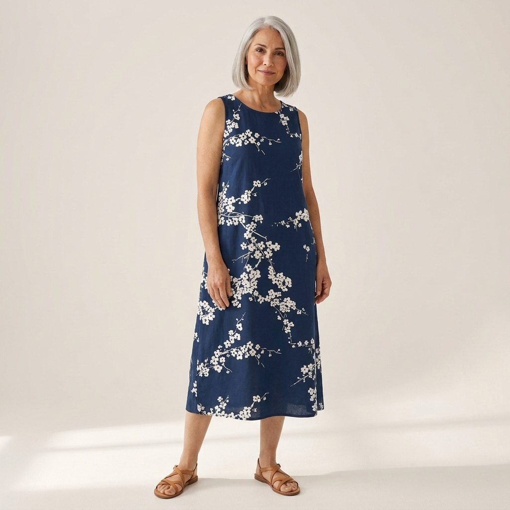 Tess - Mouwloze midi-jurk