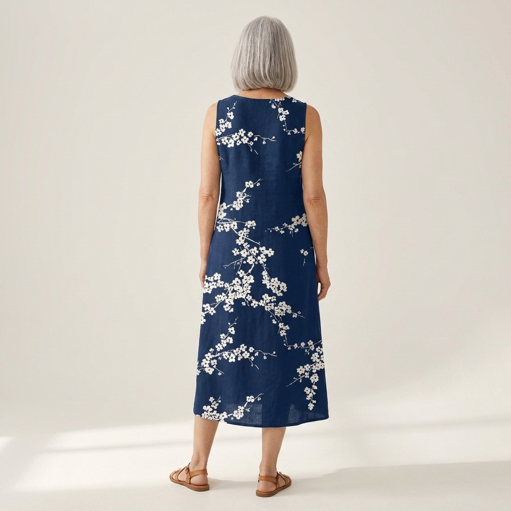 Tess - Mouwloze midi-jurk