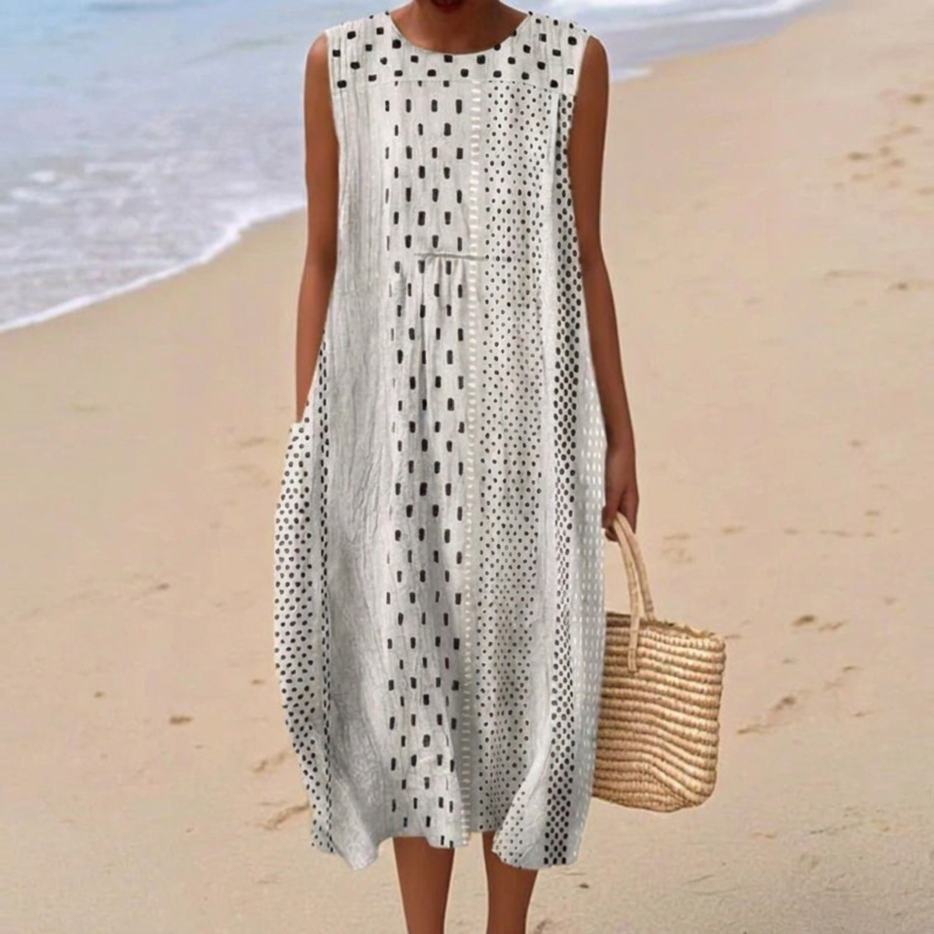 Thea - Mouwloze midi-jurk