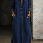 Thirza - Denimjurk met knoopsluiting