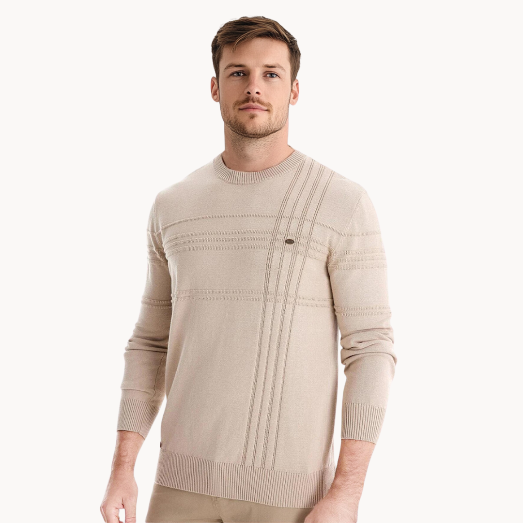 Tijn - Herentrui met streepdesign