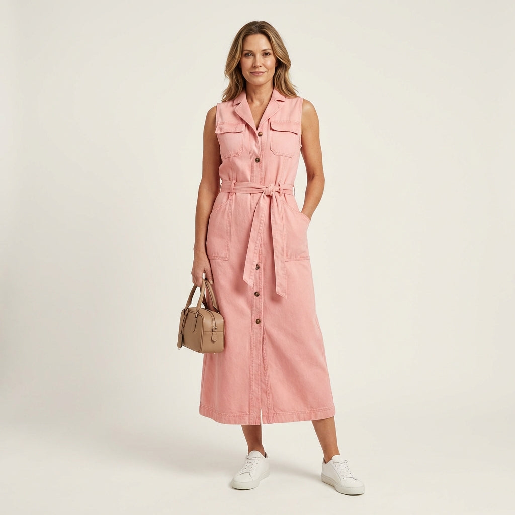 Vicky - Lange denimjurk