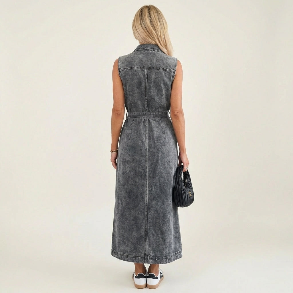 Vicky - Lange denimjurk