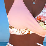 Ylva - Bikini met contrasterend bloemenpatroon en split