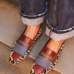 Zelda - Elegante mocassins met luipaardprint