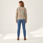 Sabine - Vest met rozenrankpatroon - achterkant