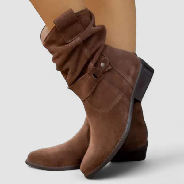 Hanneke - Westernlaarzen met gerimpelde schacht